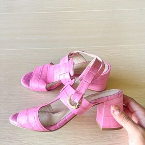Cole Haan Pink Block Heel Sandals